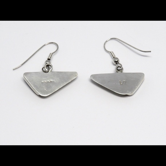 Sterling Silver Southwestern Multi Stone Earrings - Picture 4 of 4